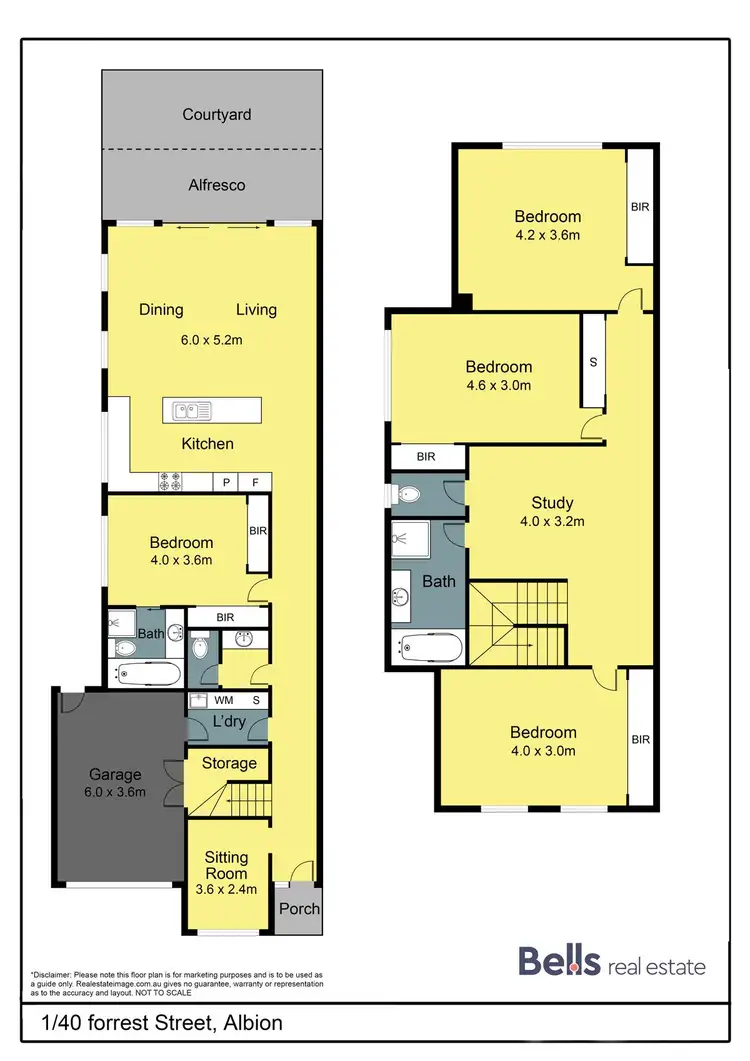 Floorplan of Homely townhouse listing, 1/40 Forrest Street, Albion VIC 3020