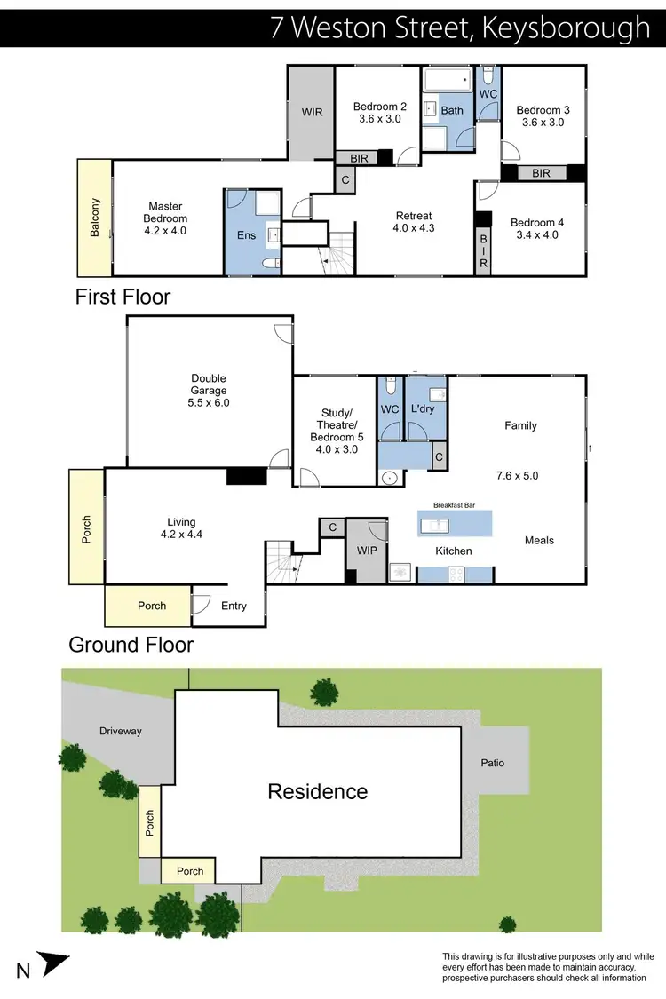 Floorplan of Homely house listing, 7 Weston Street, Keysborough VIC 3173