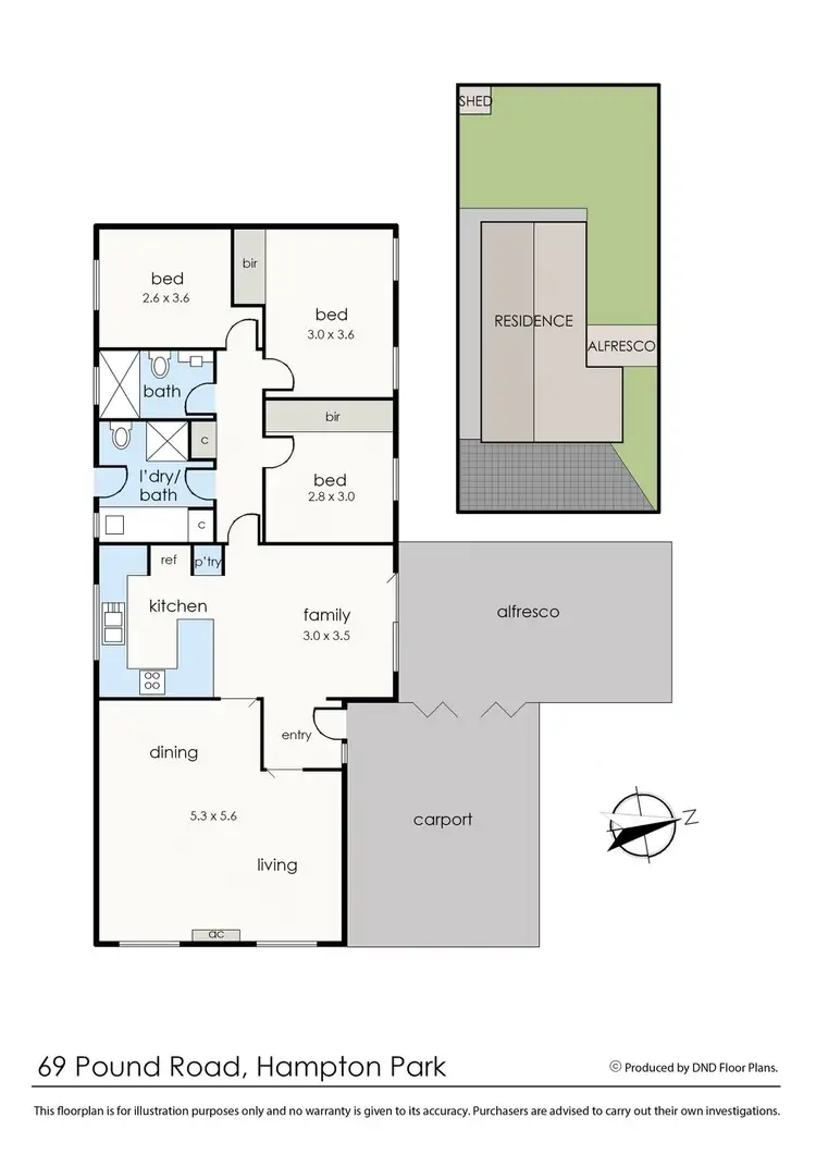 Floorplan of Homely house listing, 69 Pound Road, Hampton Park VIC 3976