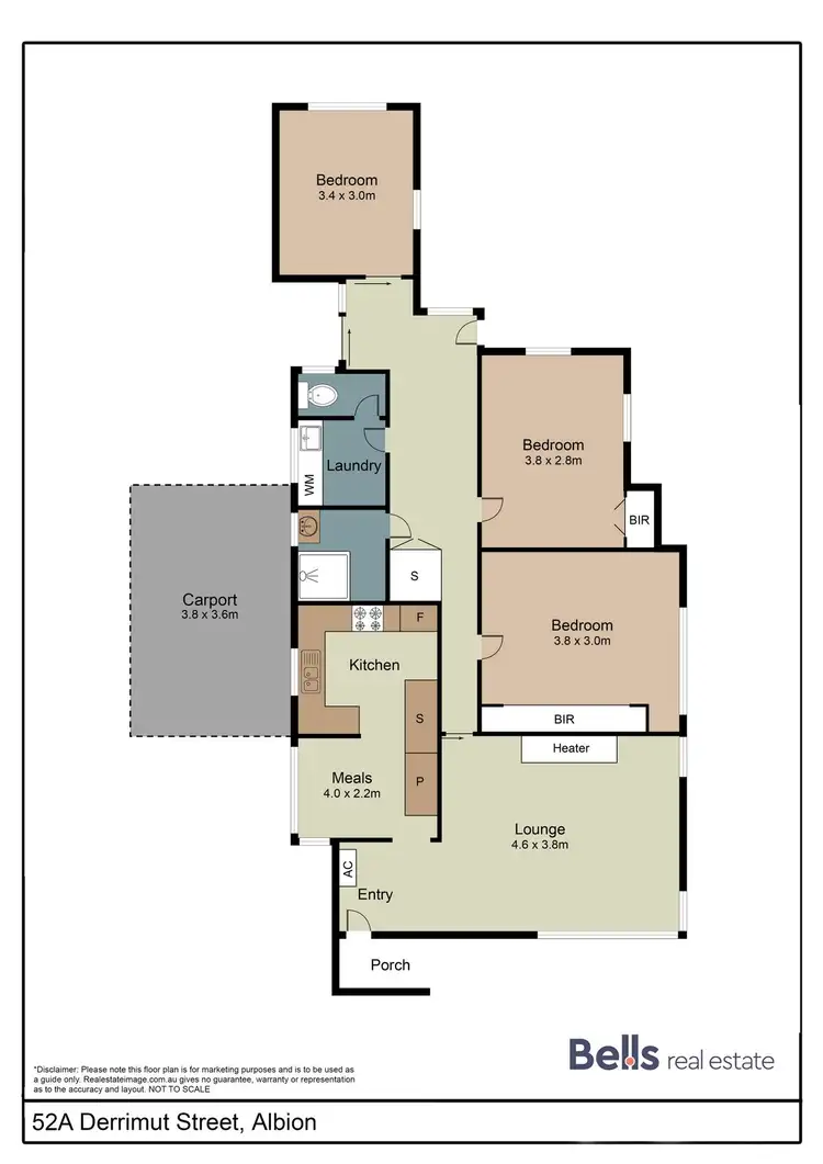 Floorplan of Homely unit listing, 52A Derrimut Street, Albion VIC 3020