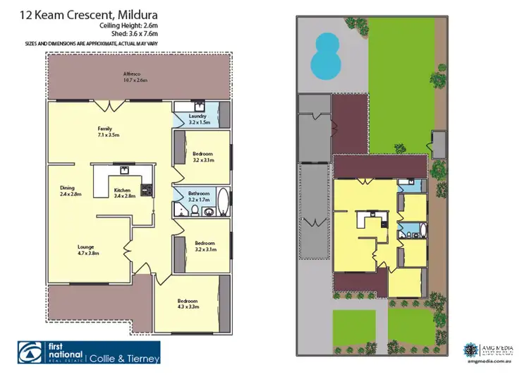 Floorplan of Homely house listing, 12 Keam Crescent, Mildura VIC 3500