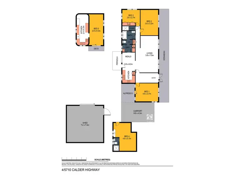 Floorplan of Homely house listing, 5710 Calder Highway, Kangaroo Flat VIC 3555