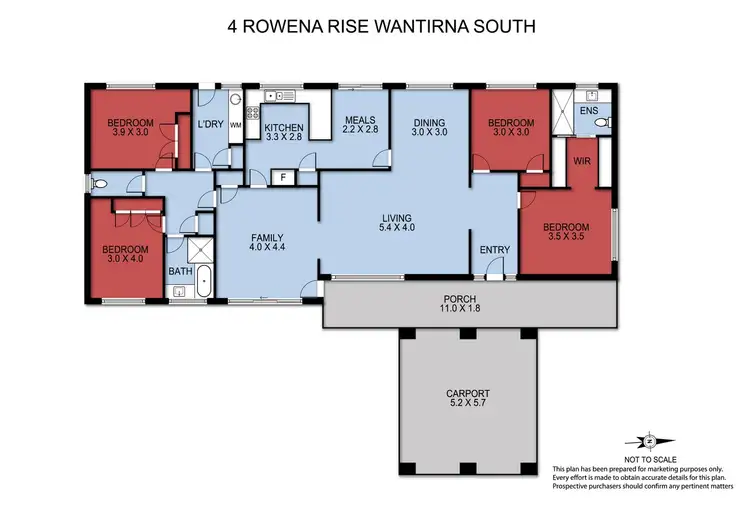 Floorplan of Homely house listing, 4 Rowena Rise, Wantirna South VIC 3152