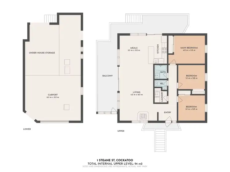 Floorplan of Homely house listing, 1 Steane Street, Cockatoo VIC 3781