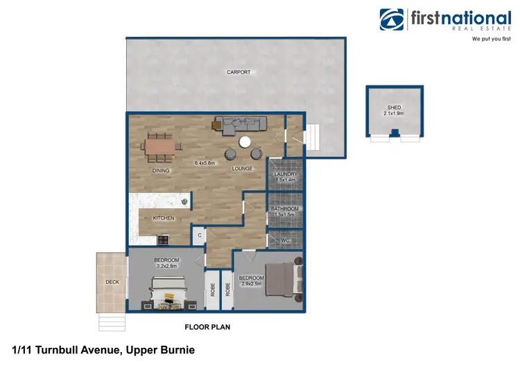 Floorplan of Homely unit listing, 1/11 Turnbull Avenue, Upper Burnie TAS 7320