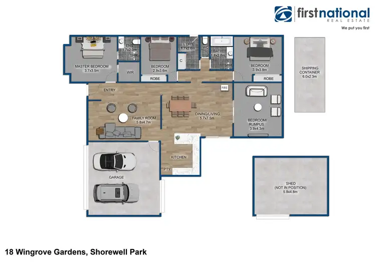 Floorplan of Homely house listing, 18 Wingrove Gardens, Shorewell Park TAS 7320