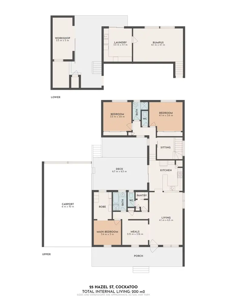 Floorplan of Homely house listing, 25 Hazel Street, Cockatoo VIC 3781