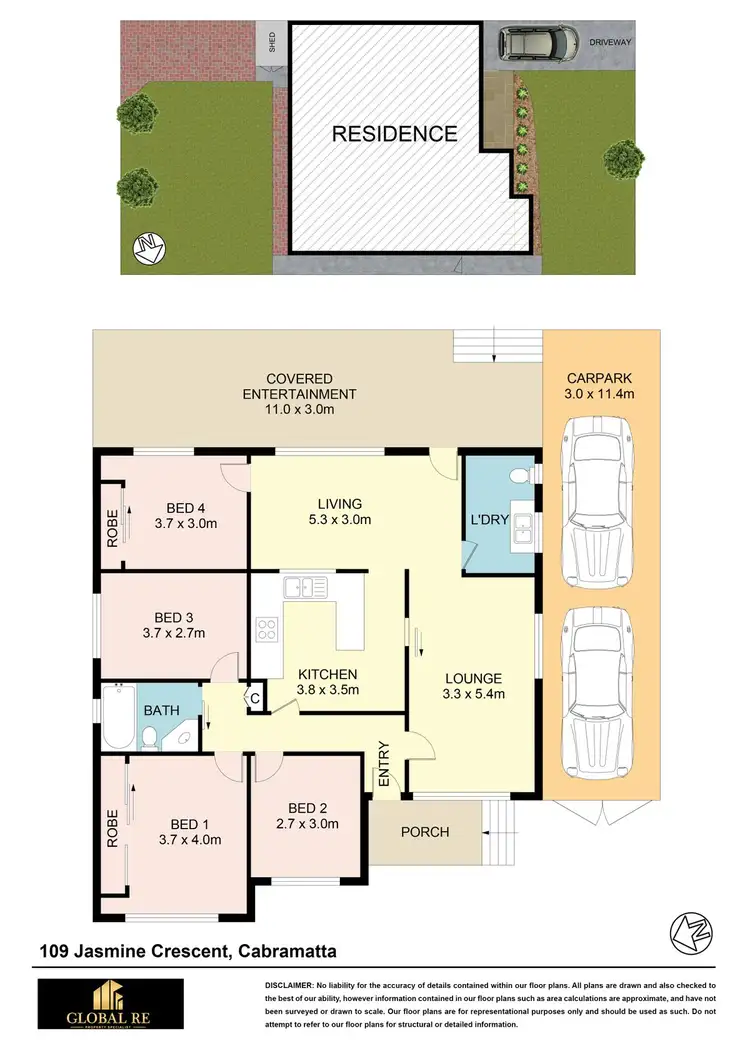 Floorplan of Homely house listing, 109 Jasmine Crescent, Cabramatta NSW 2166