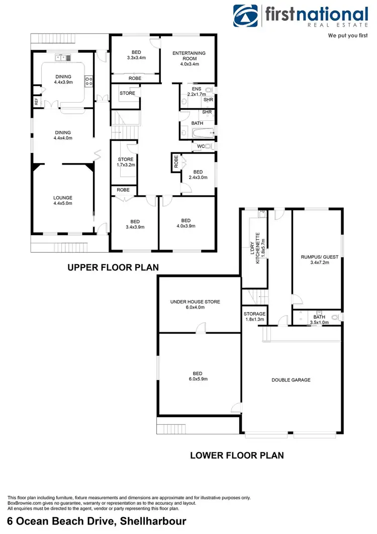 Floorplan of Homely house listing, 6 Ocean Beach Drive, Shellharbour NSW 2529