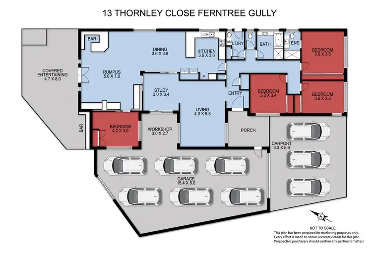 Floorplan of Homely house listing, 13 Thornley Close, Ferntree Gully VIC 3156
