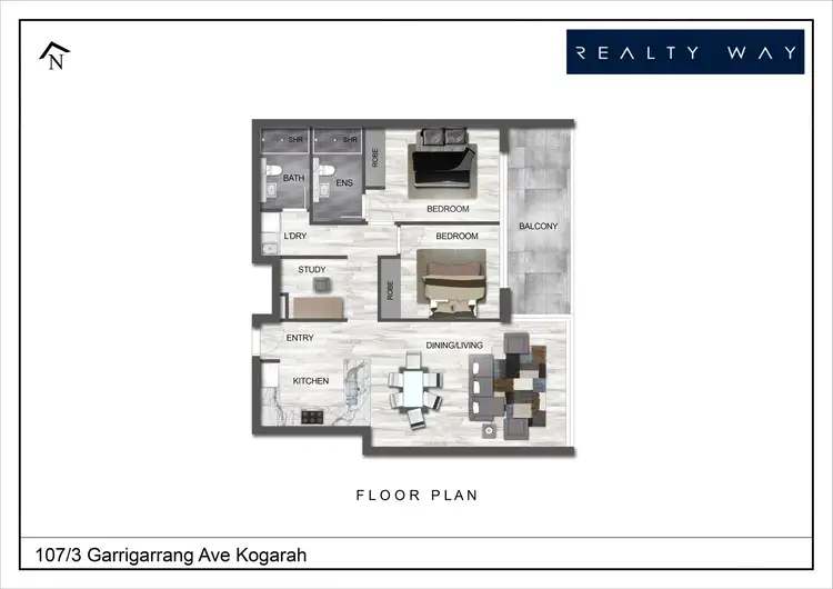 Floorplan of Homely apartment listing, 107/3 Garrigarrang Avenue, Kogarah NSW 2217