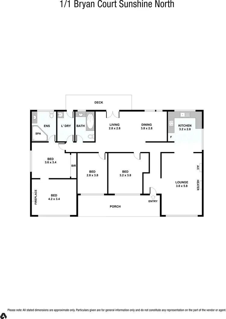 Floorplan of Homely house listing, 1/1 Bryan Court, Sunshine North VIC 3020