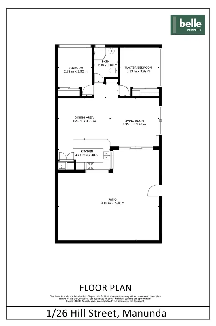 Floorplan of Homely villa listing, 1/26 Hill Street, Manunda QLD 4870