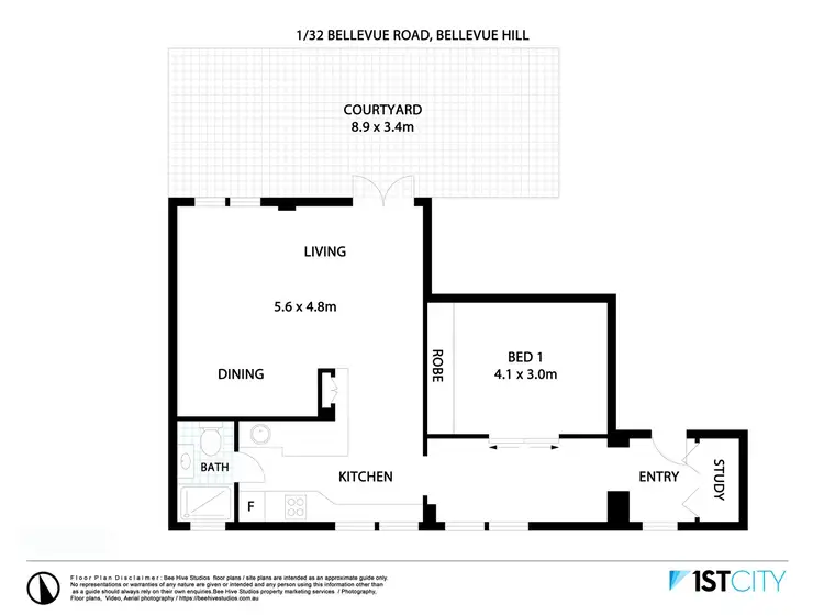 Floorplan of Homely apartment listing, 1/32-36 Bellevue Road, Bellevue Hill NSW 2023