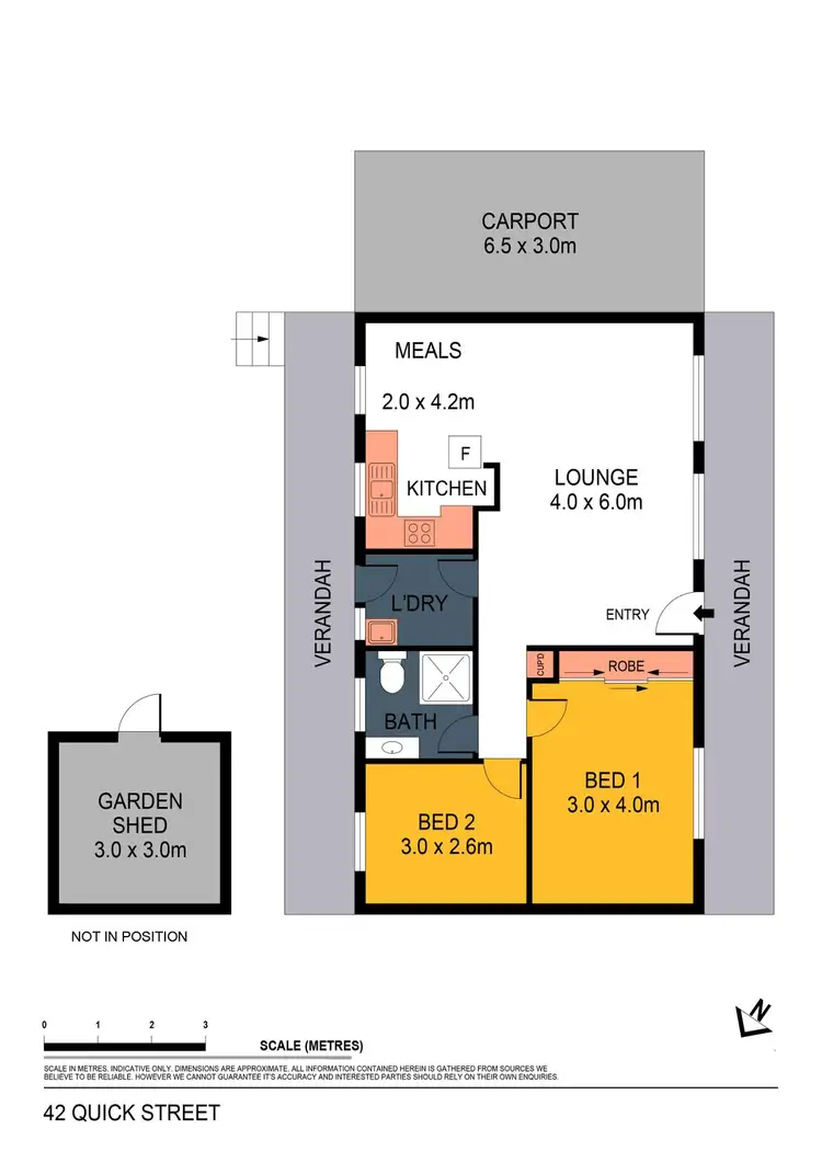 Floorplan of Homely house listing, 42 Quick Street, Long Gully VIC 3550