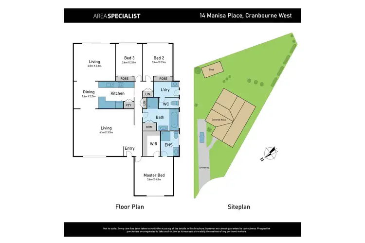 Floorplan of Homely house listing, 14 Manisa Place, Cranbourne West VIC 3977