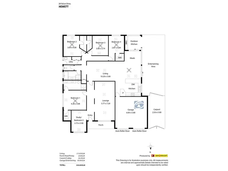 Floorplan of Homely house listing, 28 Falcon Drive, Hewett SA 5118