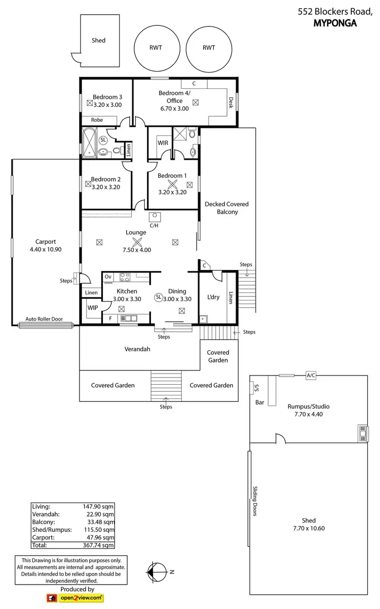 Floorplan of Homely rural property listing, 552 Blockers Road, Myponga SA 5202