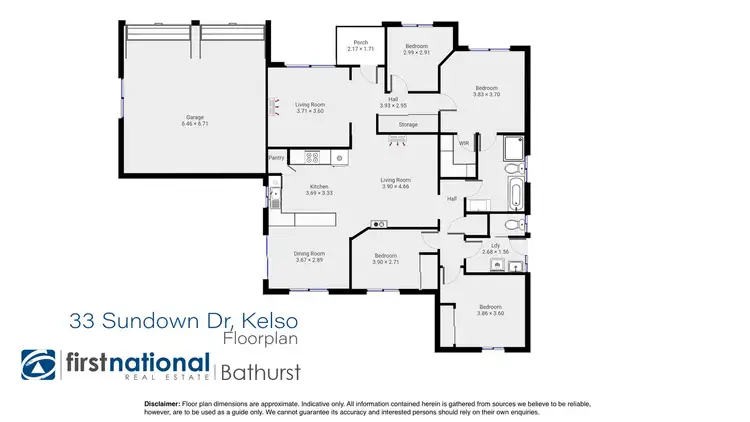 Floorplan of Homely house listing, 33 Sundown Drive, Bathurst NSW 2795