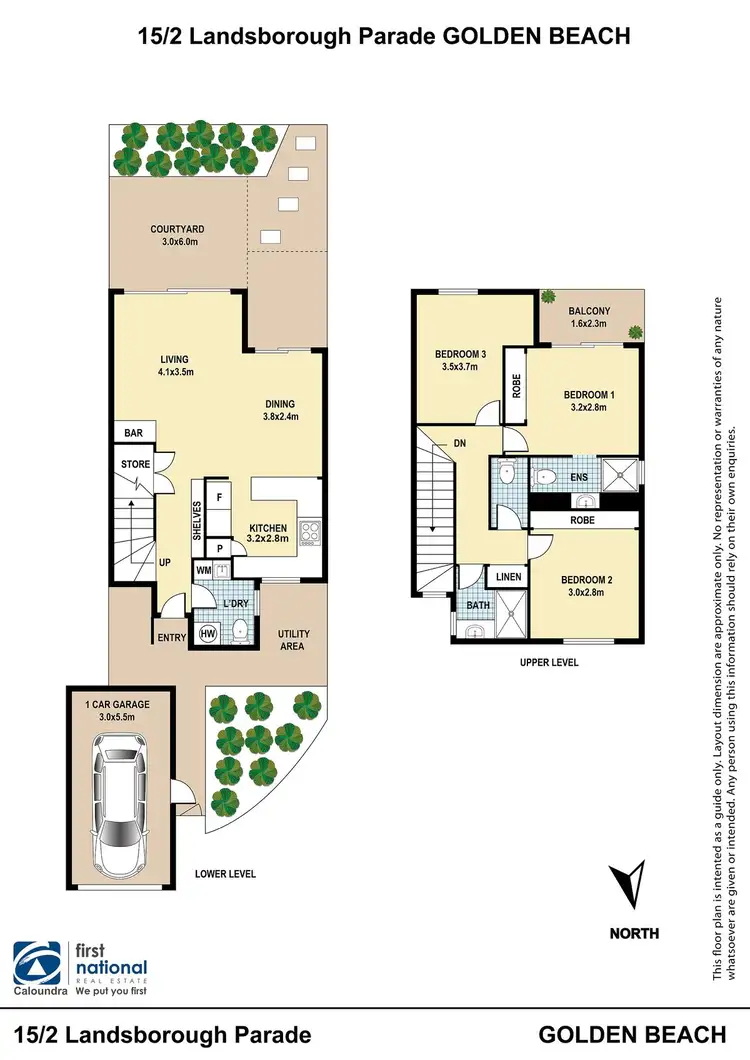 Floorplan of Homely townhouse listing, 15/2 Landsborough Parade, Golden Beach QLD 4551