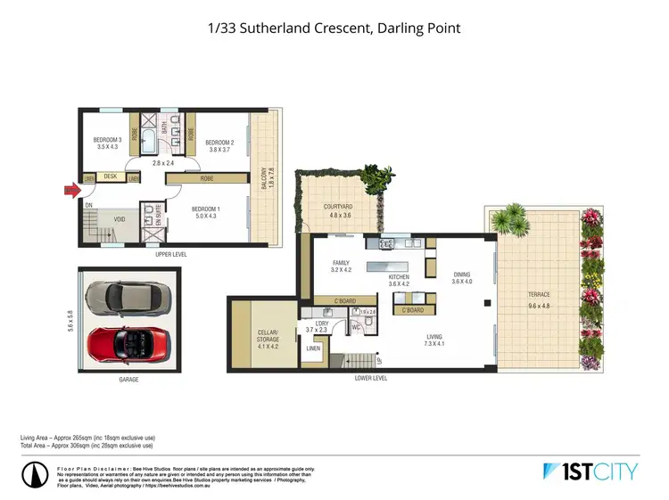 Floorplan of Homely apartment listing, 1/33 Sutherland Crescent, Darling Point NSW 2027