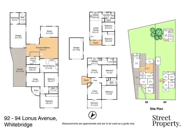 Floorplan of Homely house listing, 92 & 94 Lonus Avenue, Whitebridge NSW 2290