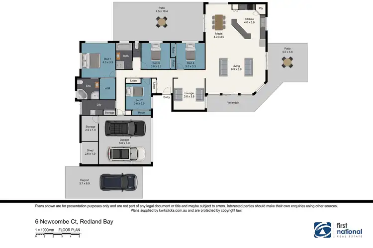Floorplan of Homely house listing, 6 Newcomb Court, Redland Bay QLD 4165