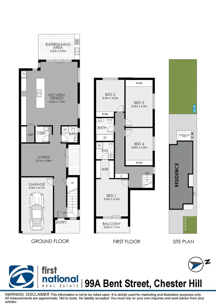 Floorplan of Homely semi-detached listing, 99A Bent Street, Chester Hill NSW 2162