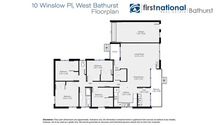 Floorplan of Homely house listing, 10 Winslow Place, West Bathurst NSW 2795