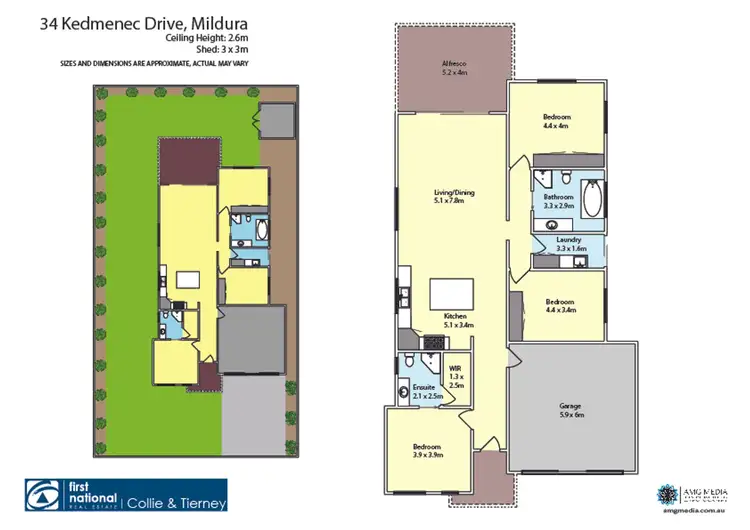 Floorplan of Homely house listing, 34 Kedmenec Drive, Mildura VIC 3500