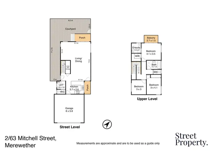 Floorplan of Homely townhouse listing, 2/63 Mitchell Street, Merewether NSW 2291