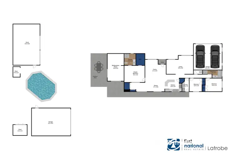 Floorplan of Homely house listing, 5 Grammar Drive, Traralgon VIC 3844