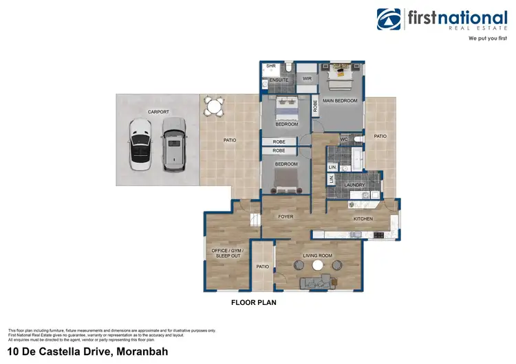 Floorplan of Homely house listing, 10 De Castella Drive, Moranbah QLD 4744