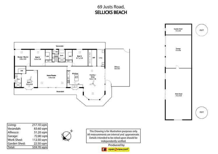 Floorplan of Homely rural property listing, 69 Justs Road, Sellicks Beach SA 5174