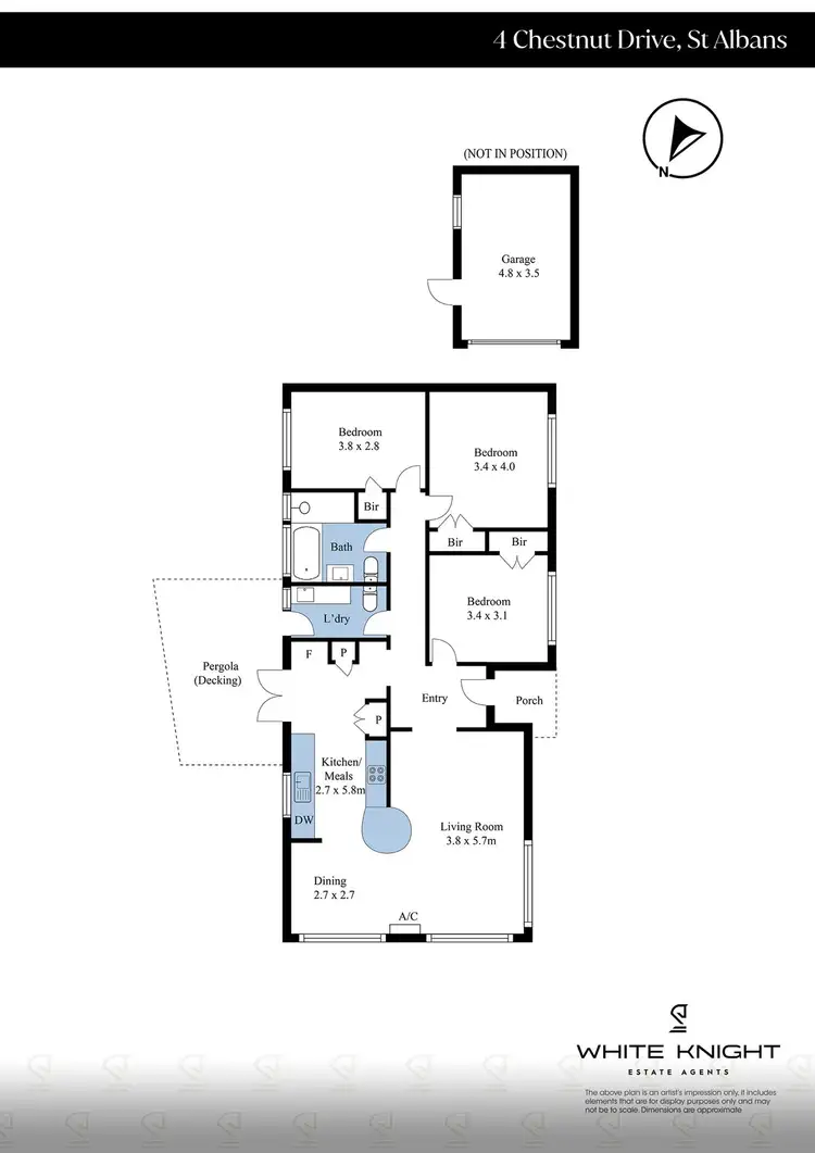 Floorplan of Homely house listing, 4 Chestnut Drive, St Albans VIC 3021