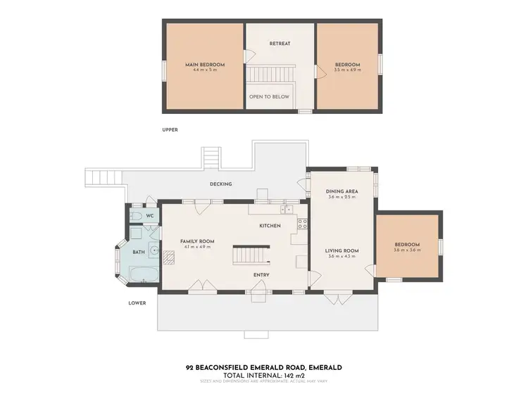 Floorplan of Homely house listing, 92 Beaconsfield-Emerald Road, Emerald VIC 3782