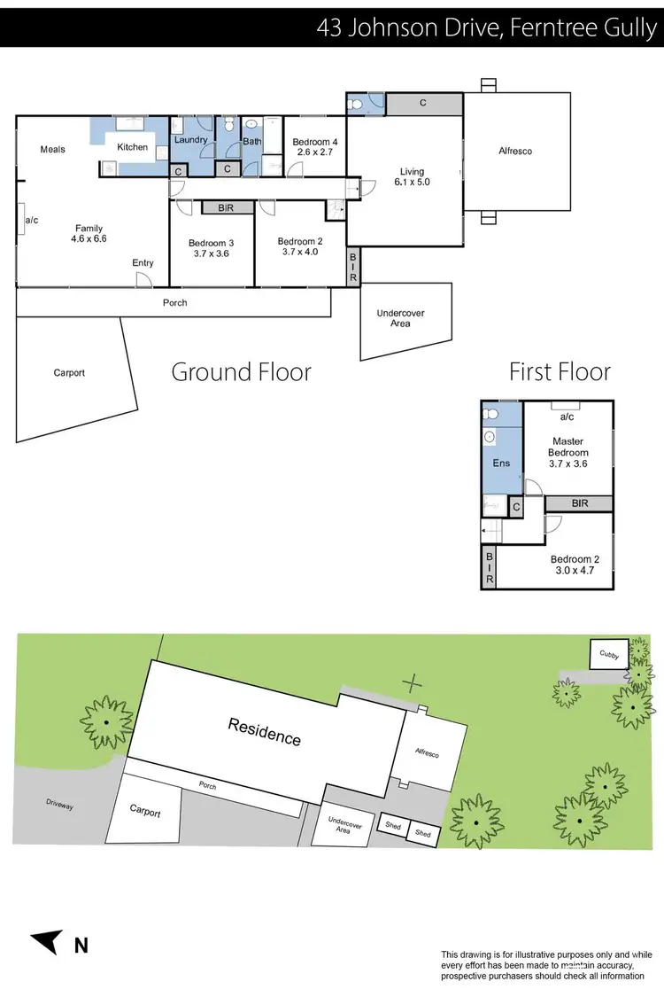 Floorplan of Homely house listing, 43 Johnson Drive, Ferntree Gully VIC 3156