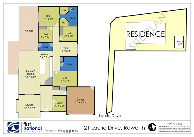 Floorplan of Homely house listing, 21 Laurie Drive, Raworth NSW 2321