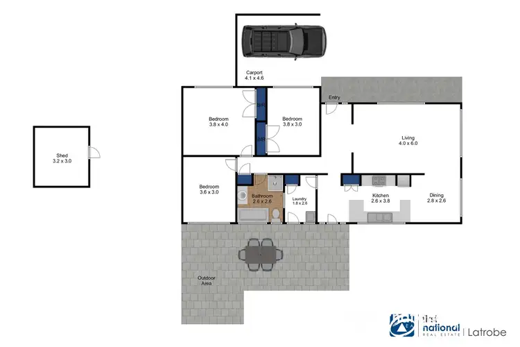 Floorplan of Homely house listing, 10 Rangeview Drive, Traralgon VIC 3844
