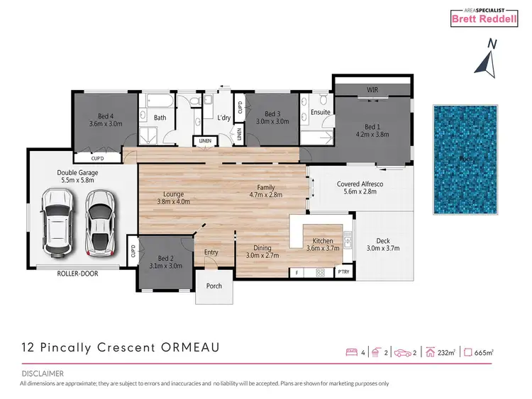 Floorplan of Homely house listing, 12 Pincally Crescent, Ormeau QLD 4208