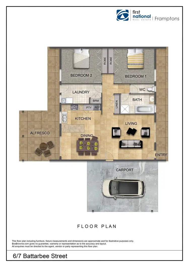 Floorplan of Homely unit listing, 6/7 Battarbee Street, Araluen NT 870