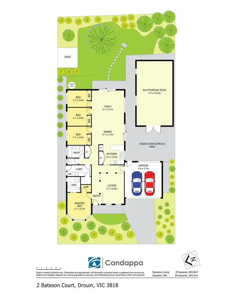 Floorplan of Homely house listing, 2 Bateson Court, Drouin VIC 3818