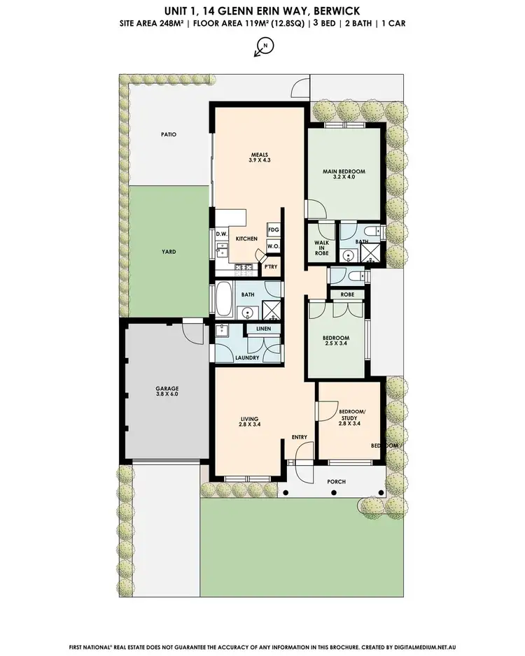 Floorplan of Homely unit listing, 14 Glenn Erin Way, Berwick VIC 3806