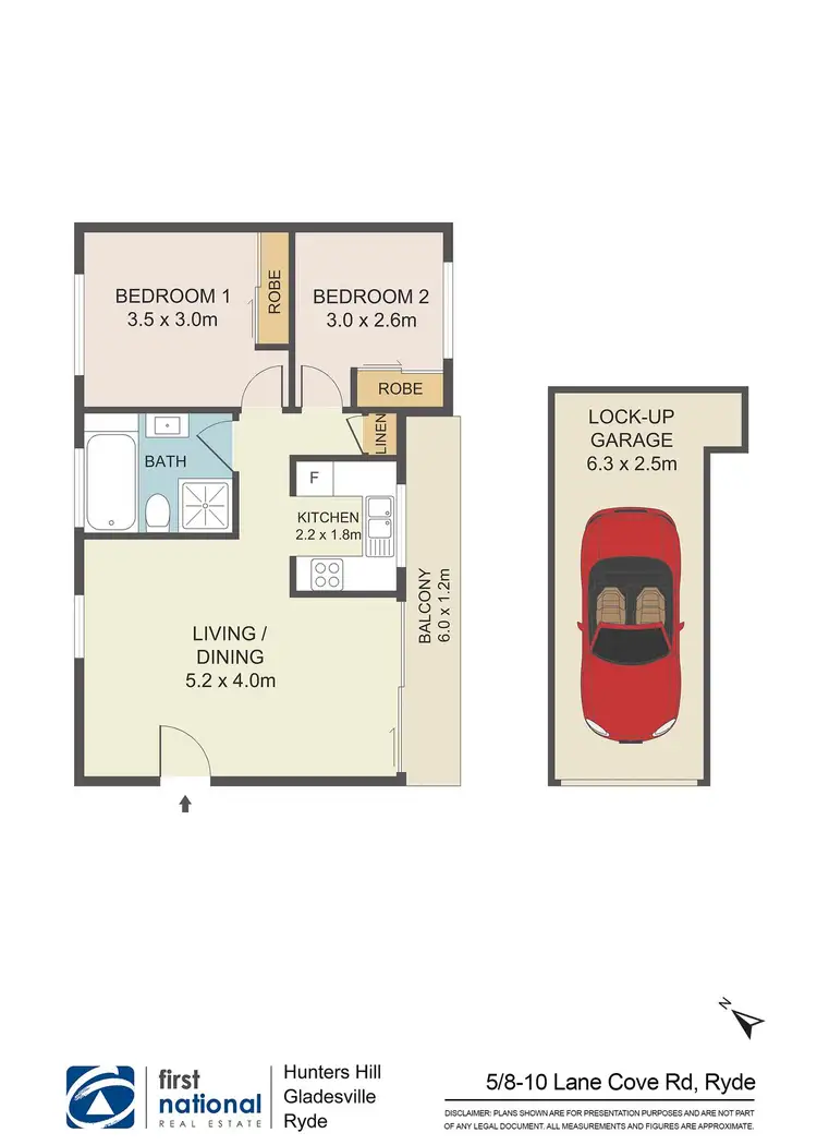 Floorplan of Homely apartment listing, 5/8-10 Lane Cove Road, Ryde NSW 2112