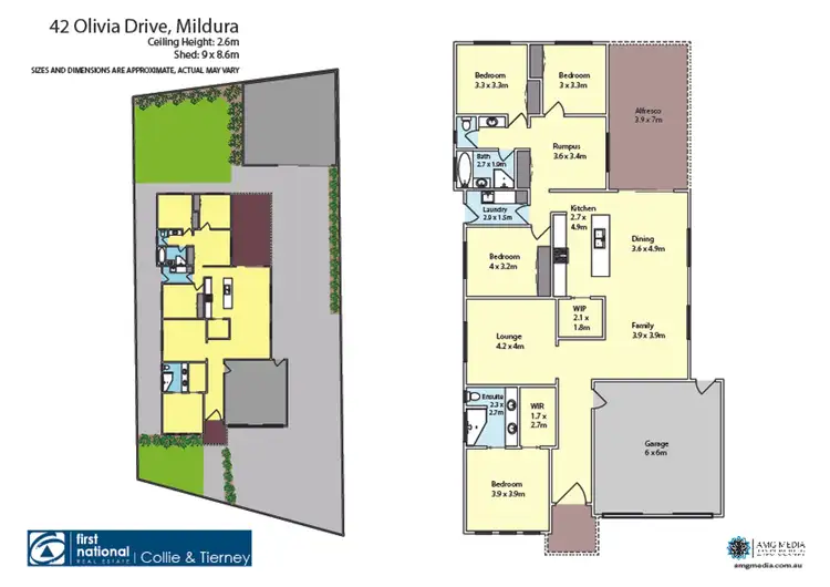 Floorplan of Homely house listing, 42 Olivia Drive, Mildura VIC 3500