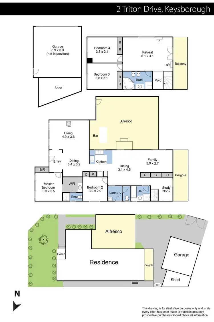 Floorplan of Homely house listing, 2 Triton Drive, Keysborough VIC 3173