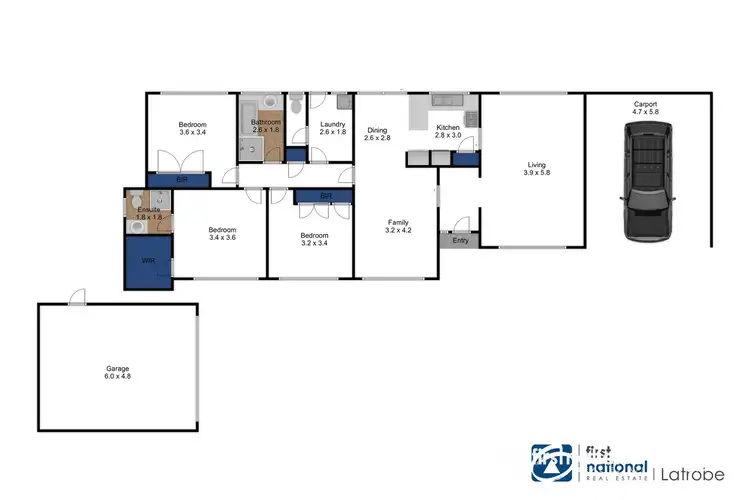 Floorplan of Homely house listing, 4 Bendock Court, Traralgon VIC 3844