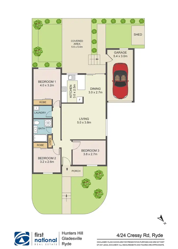 Floorplan of Homely villa listing, 4/24 Cressy Road, Ryde NSW 2112
