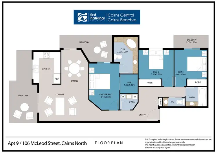 Floorplan of Homely unit listing, 9/106 McLeod Street, Cairns North QLD 4870
