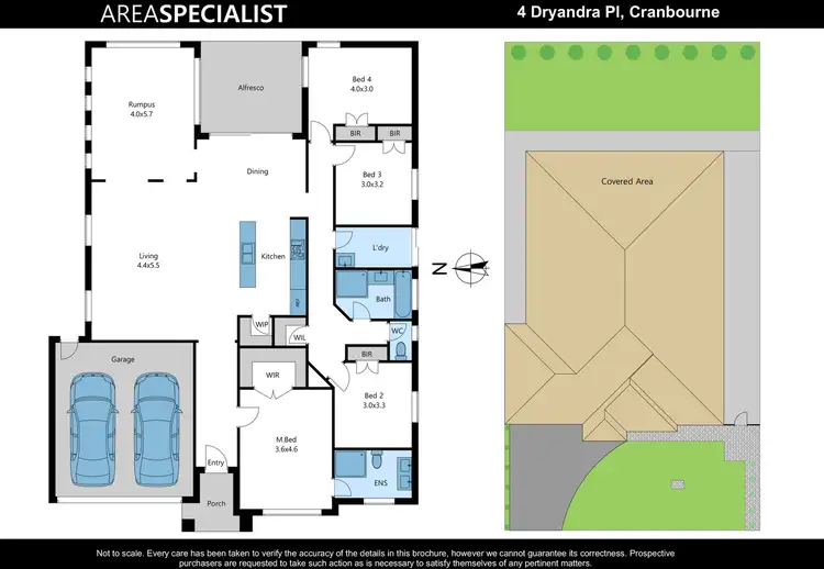 Floorplan of Homely house listing, 4 Dryandra Place, Cranbourne VIC 3977